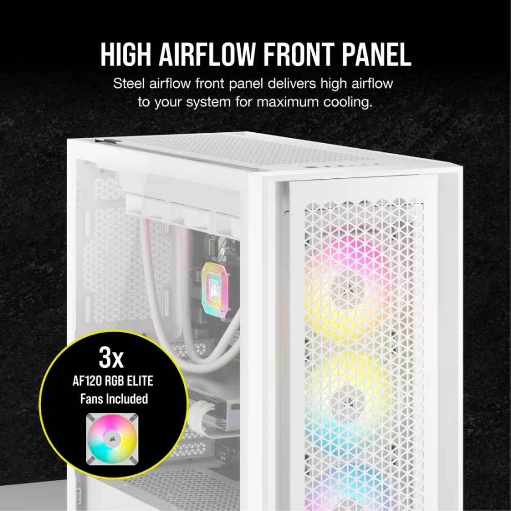 Corsair Mid Tower Cabinet 5000D AIRFLOW White (CC-9011243-WW) view 4